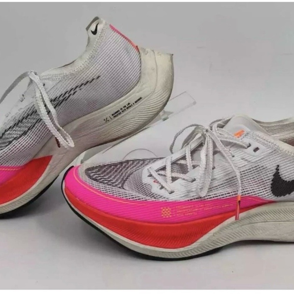 Nike ZoomX Vaporfly NEXT% 2 Womens White Pink Running Shoes